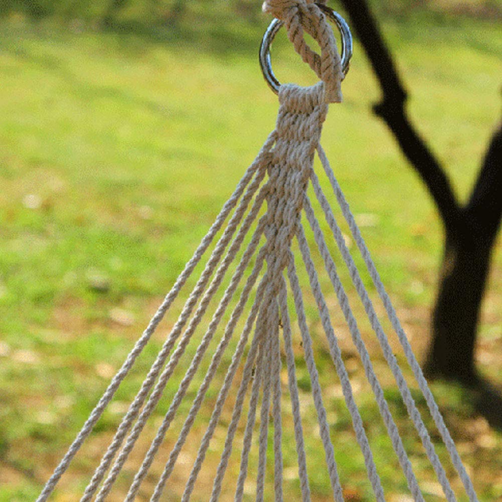 Generic Huśtawka Zewnętrzna z trwałą bawełnianą liną do Biwakowania i Podróży, Biała, 130 * 90 Cm/51,2 * 35,4 Cala