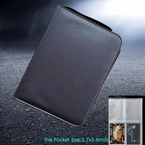 Miniatura 3 de Carpeta de tarjetas de béisbol Álbumes de tarjetas comerciales Se adapta a 400 tarjetas con 50 fundas extraíbles Juego deportivo Soporte protector