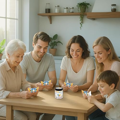 Miniatura 7 de Jarro positivo de mariposa con 60 tarjetas de afirmación cristianas, jarro con versículos bíblicos de las Escrituras de Jesús, Dios dice que eres,