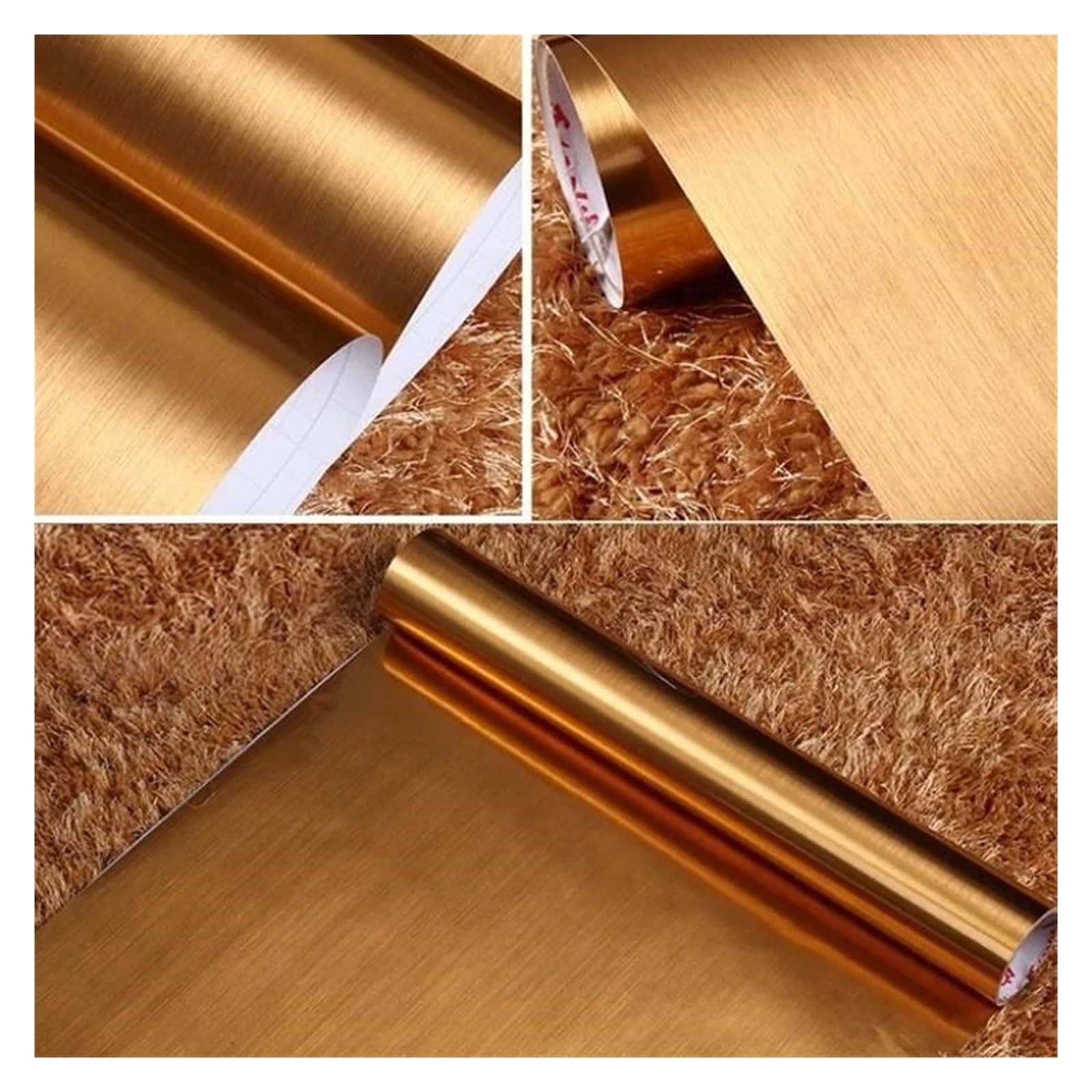 Naklejki ścienne odporne na olej, Tapeta winylowa do kuchni, olejoodporna, wodoodporna, samoprzylepna, wielokolorowa, różne rozmiary(Golden,80 x 200 cm)