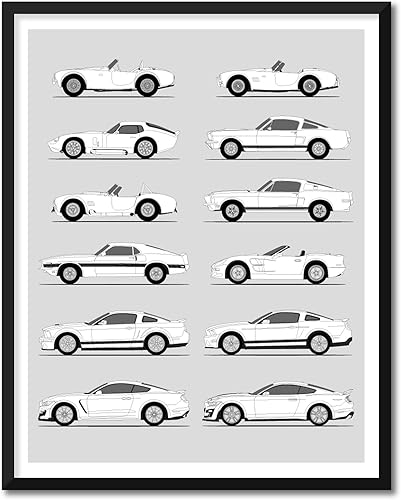 Miniatura 203 de Handmade Poster compatible with Chevy Print Wall Art Handmade Decor of the Best of Chevy Generations History Evolution 8x10" (Unframed) Satin Print
