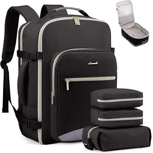 LOVEVOOK 40L Travel Backpack Flight Approved Carry on Backpack,3 Packing