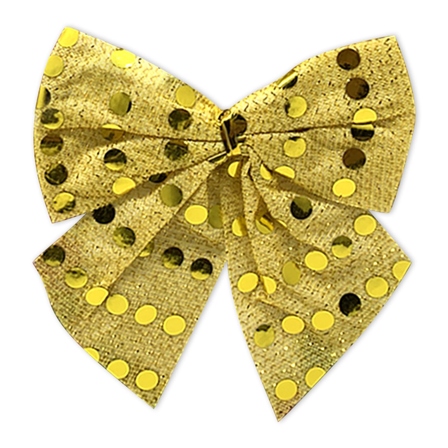 Aex 3X Yellow Christmas Tree Bows Large Red Bows For Christmas Tree Decorations Glitter Decorative Bow For Red Christmas Tree Decorations Ornaments Decorations For Home Christmas Party (3X Yellow)