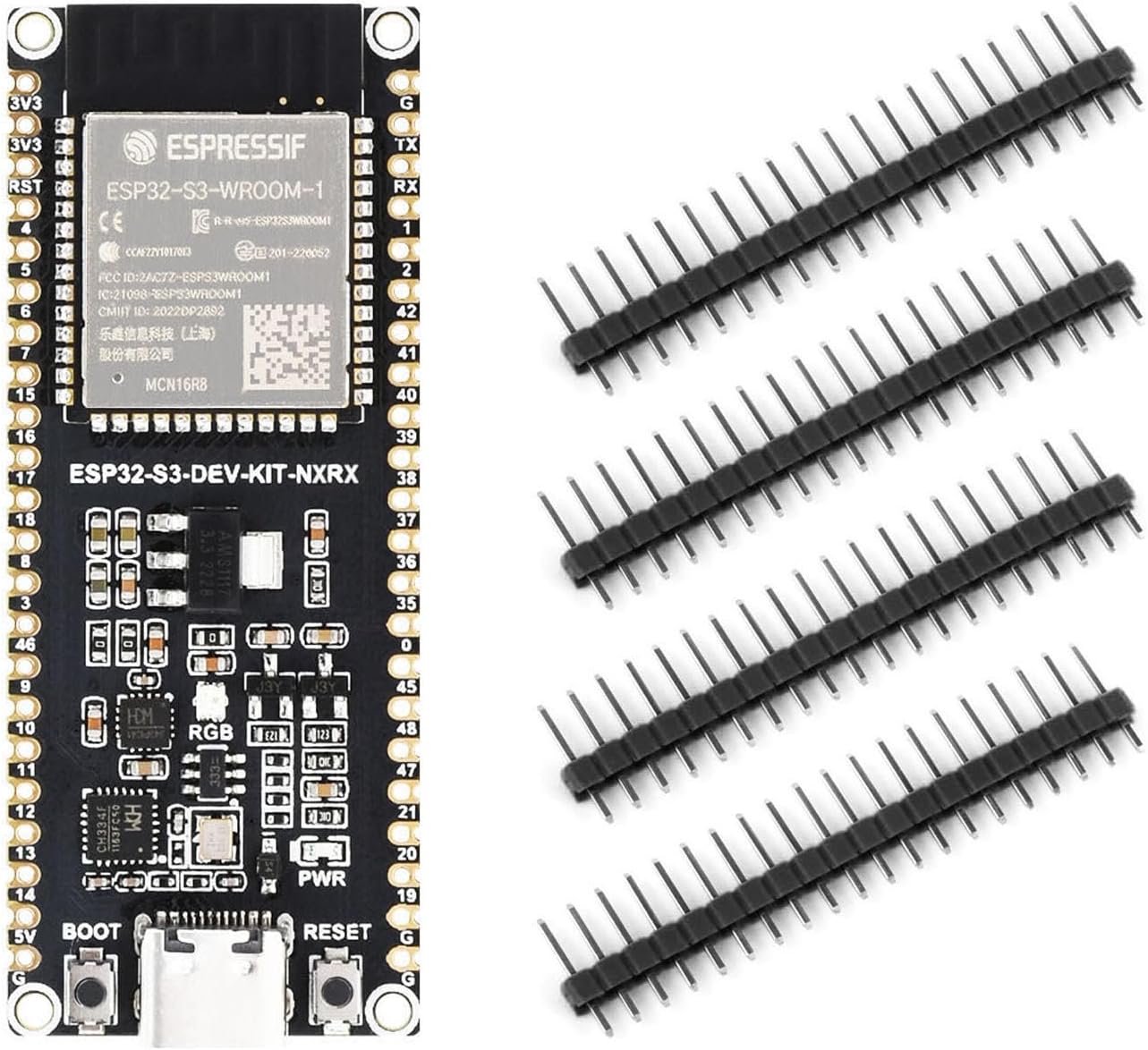 Amazon.com: Waveshare ESP32-S3 Microcontroller, 2.4GHz Wi-Fi ...