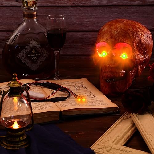 Miniatura 6 de Jutom 3 Pieces Halloween Glowing Eyes for Mask Halloween LED Light up Prop Eyes Glasses with Effects Controller