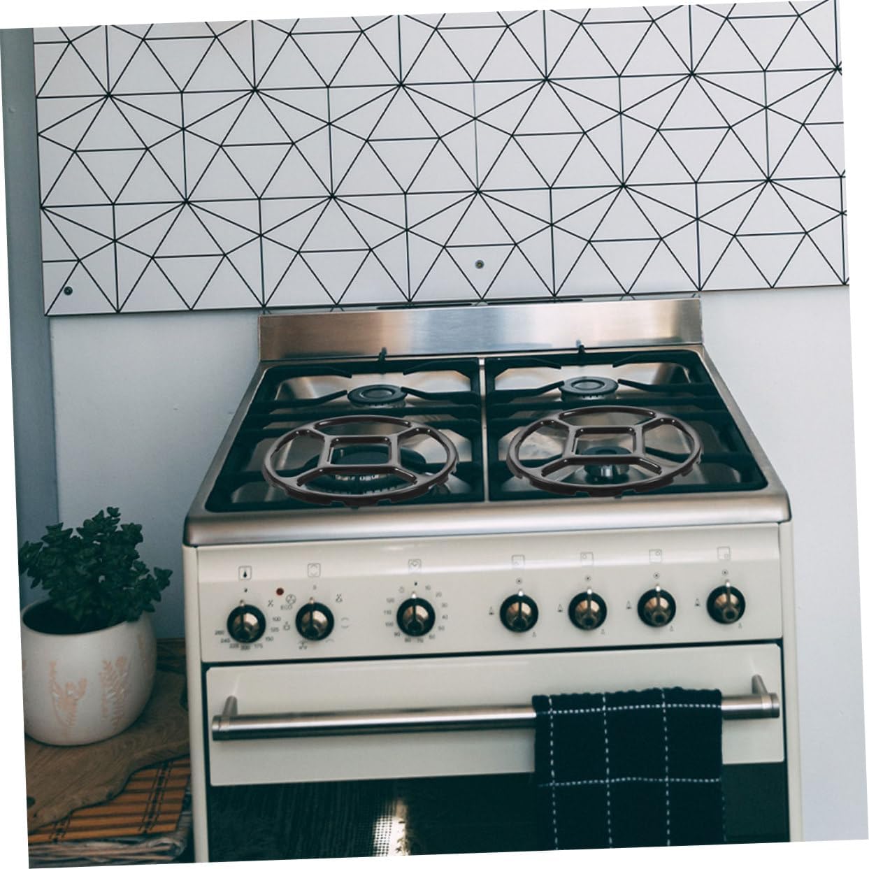 3pcs Enamel Wok Support Rings for Gas Stove Anti-slip Cooking Accessories Temperature Resistant Wok Rack for Electric Cooktop and Sturdy Design Enamel Finish