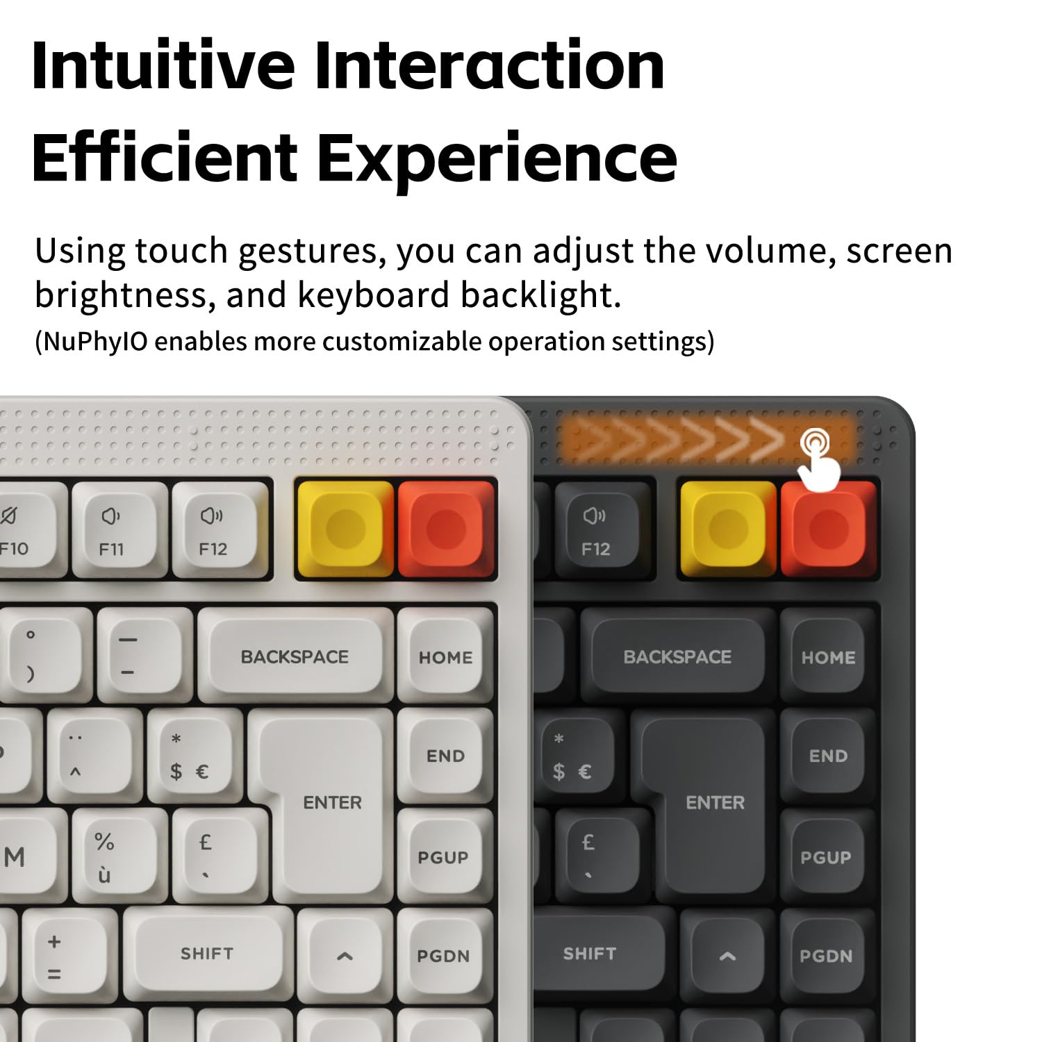 nuphy Clavier mécanique sans Fil Node75 (ISO-FR AZERTY) | clavier personnalisable à 75 % avec touches remplaçables à chaud, 82 touches,connectivité Bluetooth/2,4 GHz/USB-C