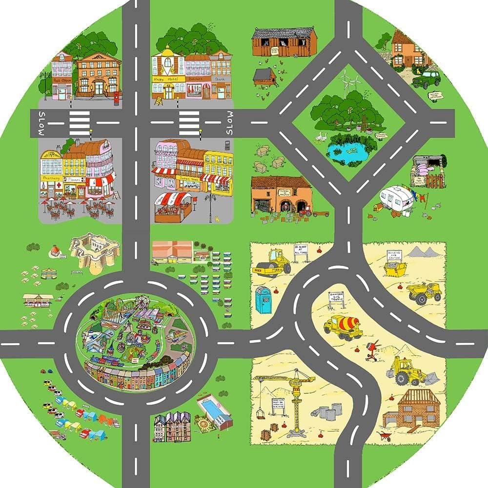 Town Children's Tuff Tray Play Mat - 33.8 x 33.8 Inches - Vinyl - Tuff Tray NOT Included