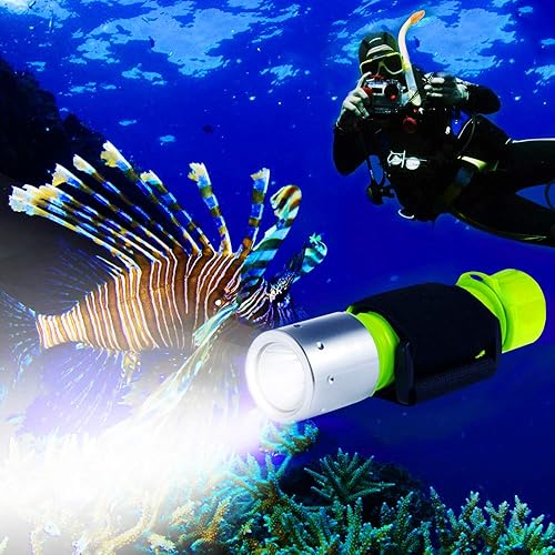 Miniatura 2 de BlueFire Linterna de buceo profesional de 1100 lúmenes, luz submarina brillante, luces de seguridad, antorcha submarina impermeable para deportes al