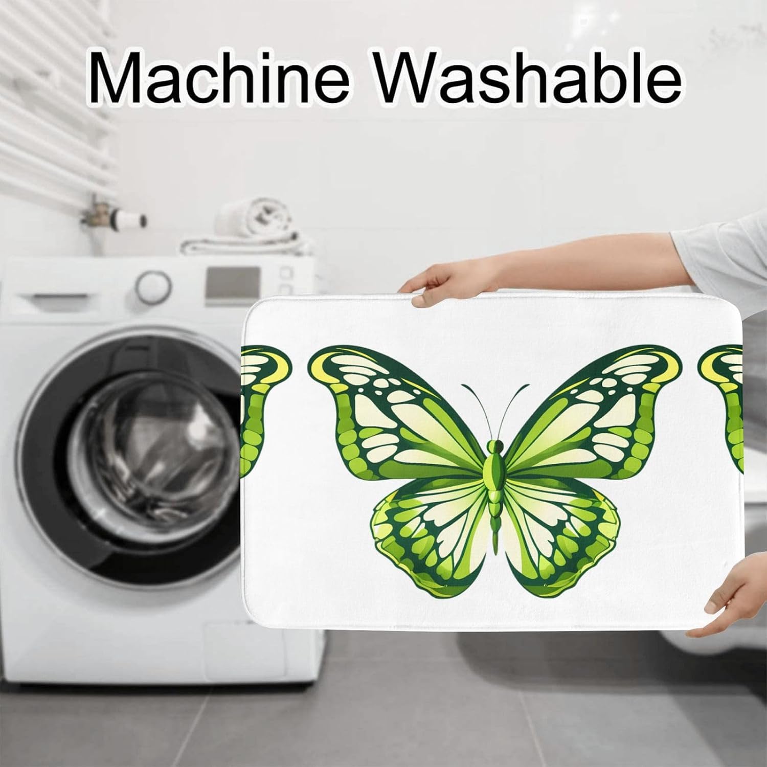 Green Pattern Big Butterfly