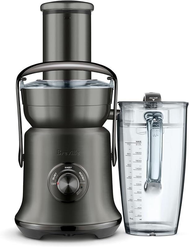 Breville BJE830NRE Fuente de jugo fría XL, Noir | Exprima rápidamente frutas enteras, verduras y verduras de hojas verdes con el conducto extra ancho de 3,5 pulgadas del exprimidor para un uso fácil | Jarra de 70 onzas líquidas