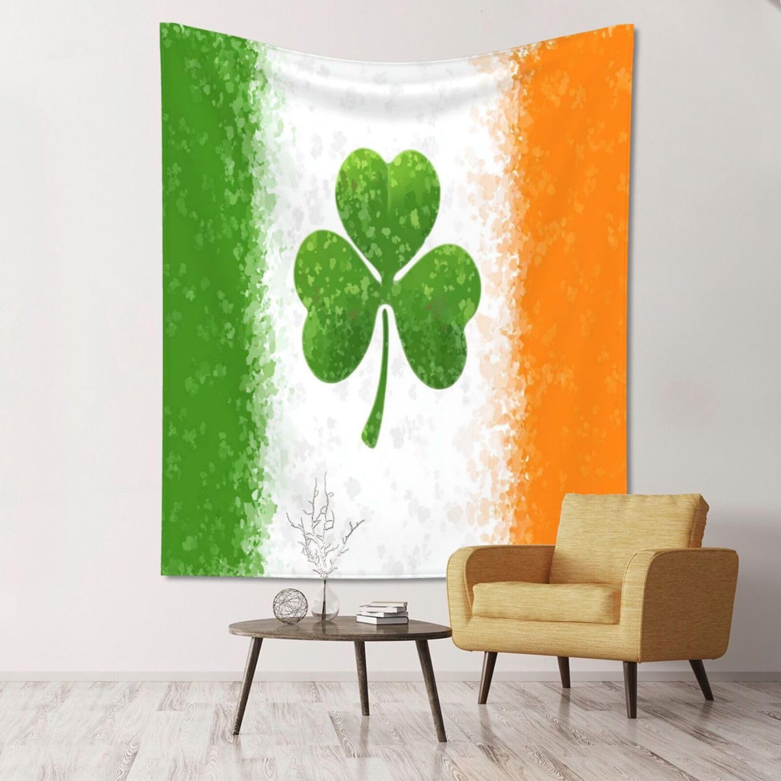 XOPEKVLAWM Tapestry Wall Hanging for Bedroom Aesthetic Wall Mural Tapestries 152x130 cm Art Backdrop irish flag Tapestries Landscape Poster Tapestry for Living Room Dorm Office Home Decor