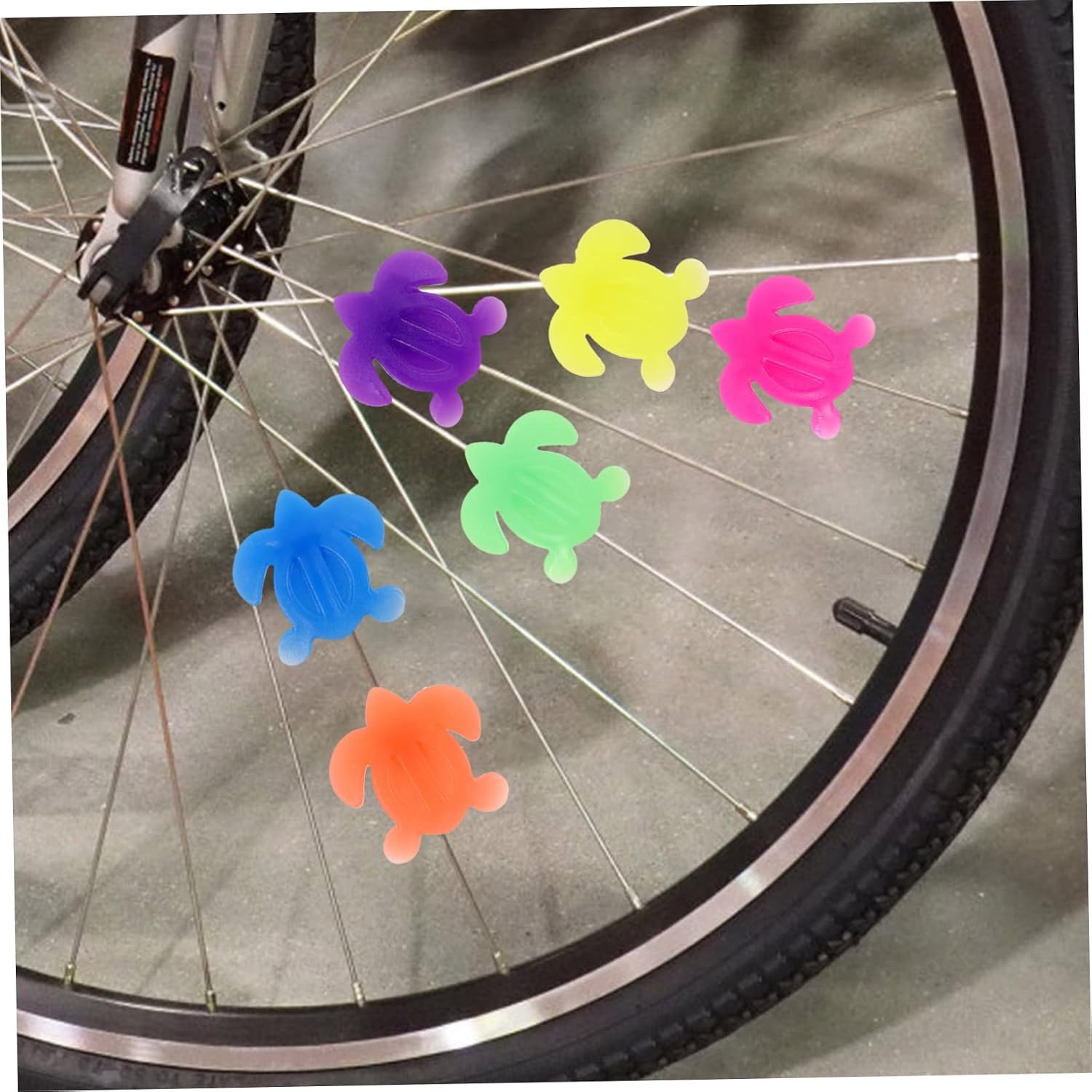 Toyvian 61pcs Plastic Clip Beads for Bicycle Spokes Easy to Install Wheel Decorations Durable and Bright Bicycle Wheel Decor for Boy Girl and Adults