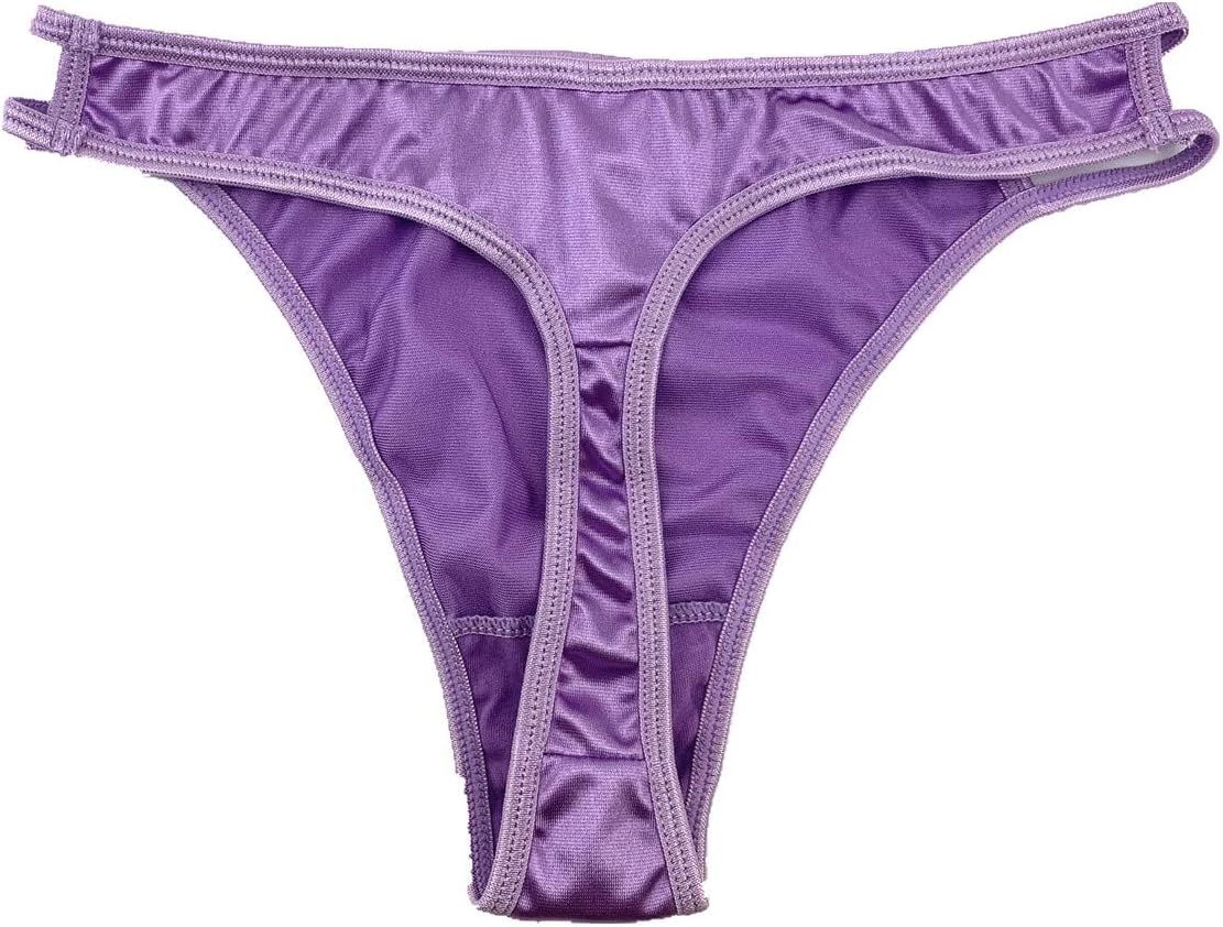 Colorful Star 5 Pack Women's Satin G-string Underwear String Bikini Thongs Panties - Image 2