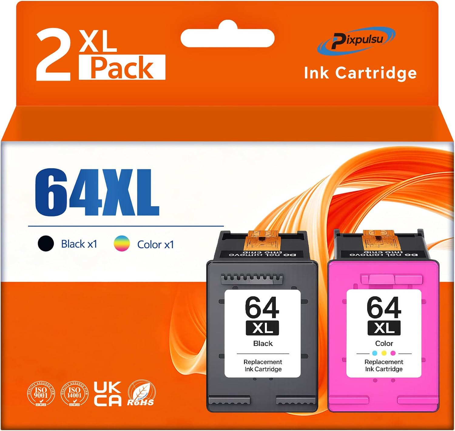Remanufactured 64XL Ink Cartridges Combo Pack (2 Pack)