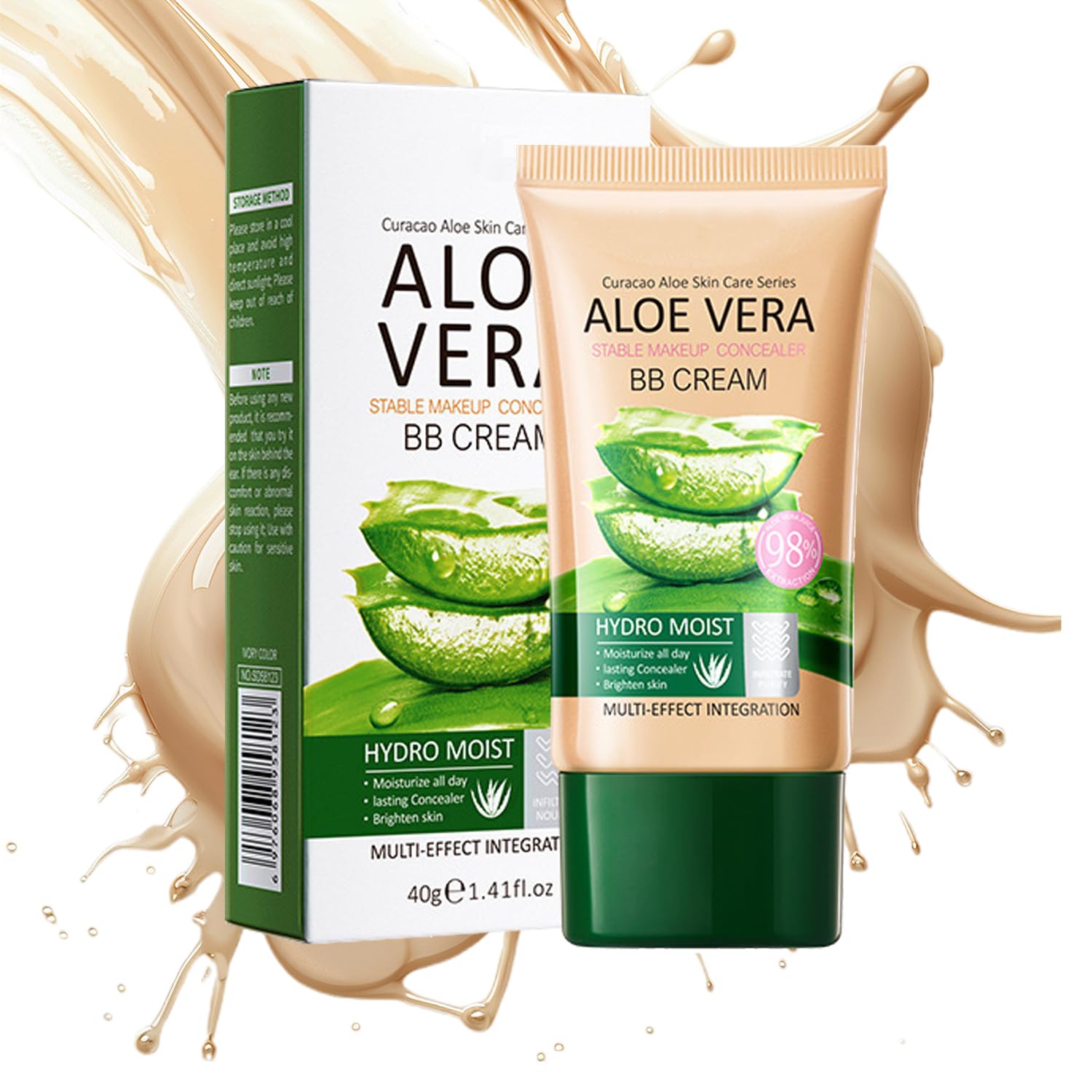 SEACICO Moisturizing Lightweight BB Cream Concealer with Nourishing Aloe Vera Extract Hydrating Color Correcting Tinted Moisturizer Smooth Concealing