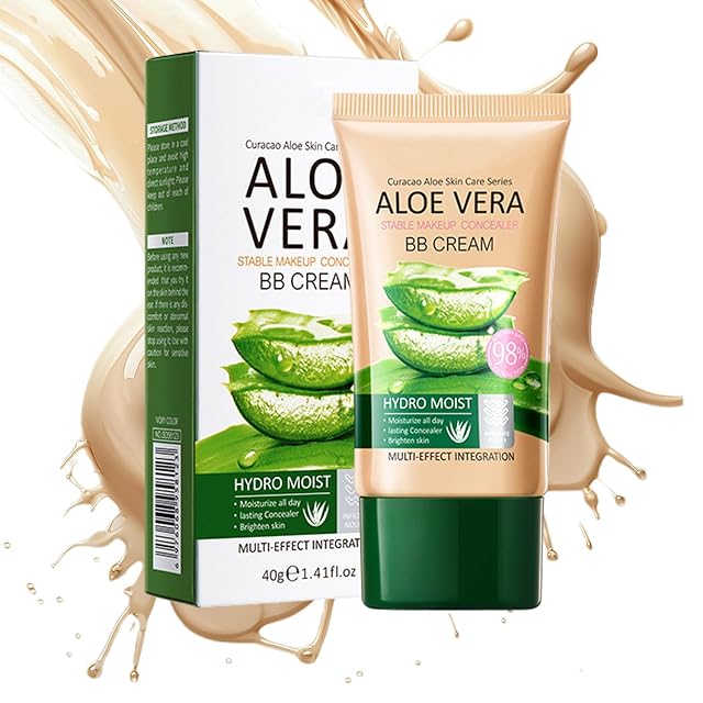 SEACICO Moisturizing Lightweight BB Cream Concealer with Nourishing Aloe Vera Extract Hydrating Color Correcting Tinted Moisturizer Smooth Concealing