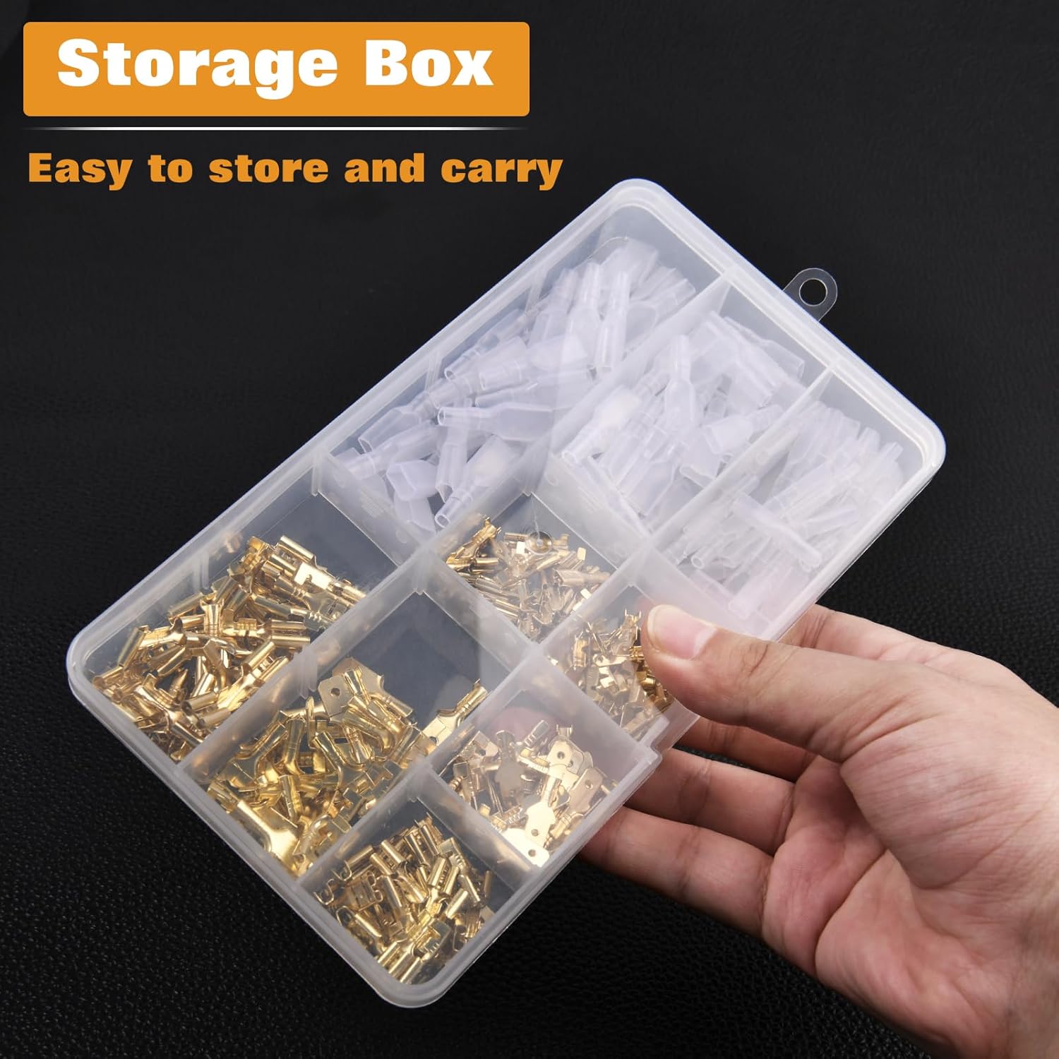 360 Pcs 2.8mm 4.8mm 6.3mm Male and Female Spade Connectors Kit with Insulating Sleeve, Quick Splice Crimp Terminals Wire Spade Connectors Block Kit for Car Audio Speaker Electrical Wiring