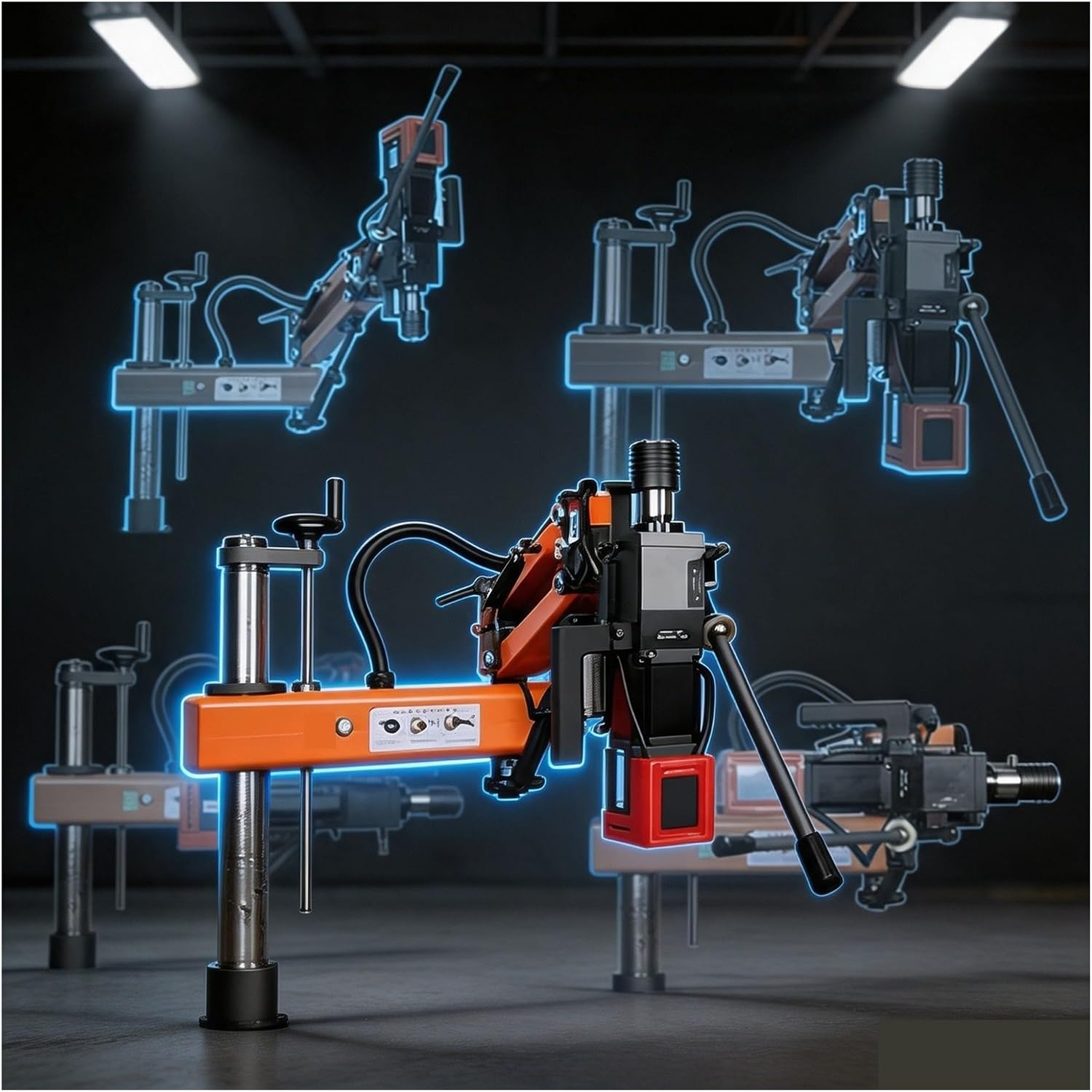 LY 2in1 Servo Electric Drilling and Tapping Machine M3-M12 M3-M16 M20 with ISO Chuck Drilling Electric Tapper CNC Tapper Arm