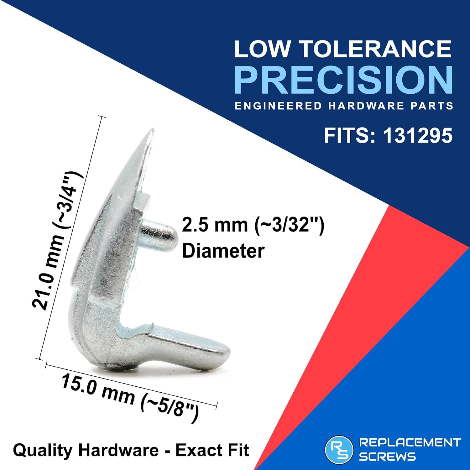 ReplacementScrews Shelf Support Pins Compatible with IKEA Part 131295 | (FJALKINGE), Zinc Alloy Holder Pegs, Pack of 16
