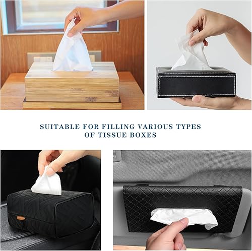 Miniatura 3 de Recambio de pañuelos para automóvil, 18 paquetes de pañuelos de automóvil, recambios de pañuelos para visera de automóvil, soporte para máscara de