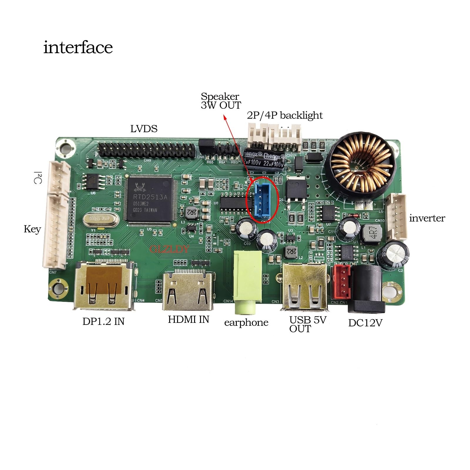 Kit Scheda Driver for Monitor LCD Kit Driver EDP | M215HAN01 M215HTN01 M215HW03 LM215WF3 LM230WF3 LM238WF1 Kit driver EDP USB LVDS DP 1920 * 1080 a 30 pin(HR215WU1 series)