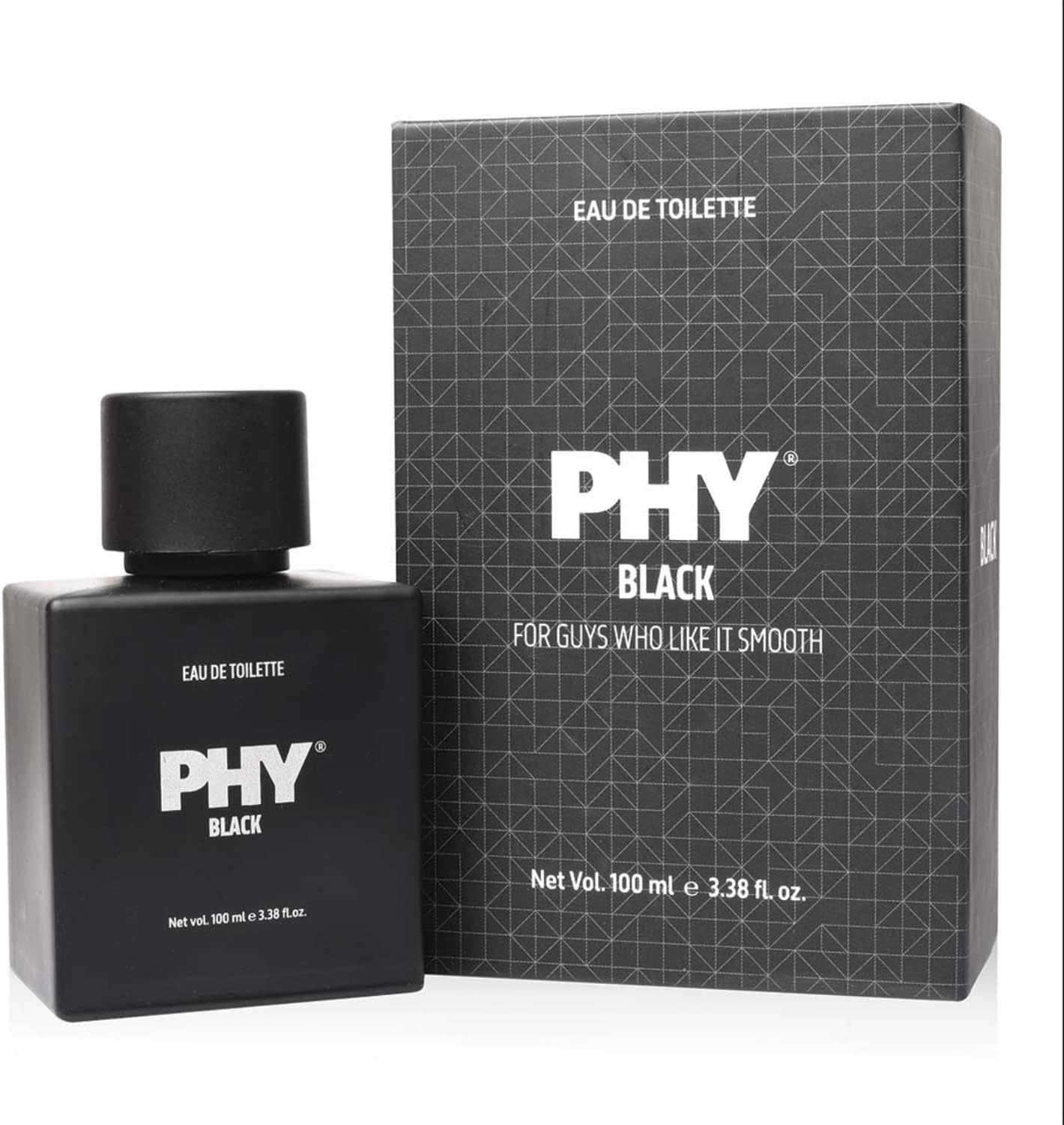 Phy Black Eau de Toilette (EDT) | The Scent of Luxury | An exquisite fragrance combining rich Indian Oud & spicy Sichuan Pepper | Long lasting fragrance, Premium perfume for men, 100 ml