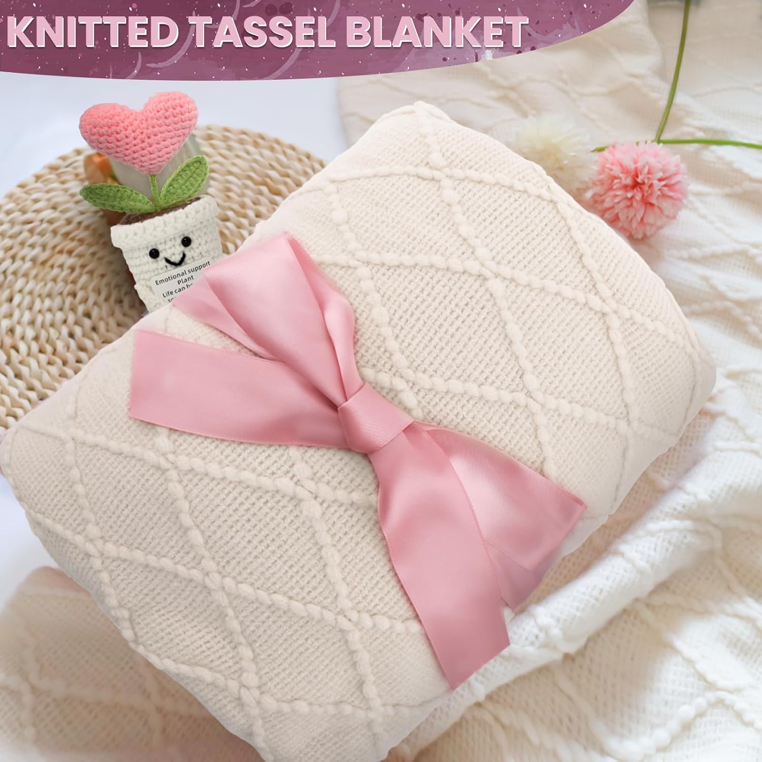 Get Well Gifts for Women Care Package - Surgery Recovery & Chemo Comfort Box, Feel Better Basket for Her After Miscarriage or Illness,Surgery Cancer, Encouraging Self-Care Gift(Pink White) - Image 5