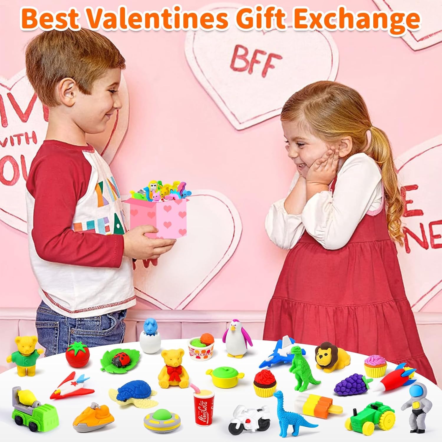 70 Pack Animal Erasers for Kids Bulk Desk Pets Classroom Prizes Treasure Box Toys for Classroom Supplies, 3D Puzzle Mini Erasers Pencil Eraser Back to School Supplies for Kids Party Favors (Random) - Image 2