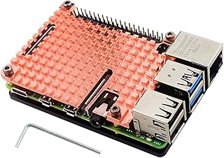 2023 Replacement Copper Heatsink Fast Heat Dissipation Protective Passive Cooling Case for Raspberry Pi 4B
