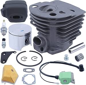 Kit Cilindro Pistone Nikasil Per Husqvarna 51/55 Rancher - 46mm Con Guarnizioni E Filtro Carburante - Foto 6