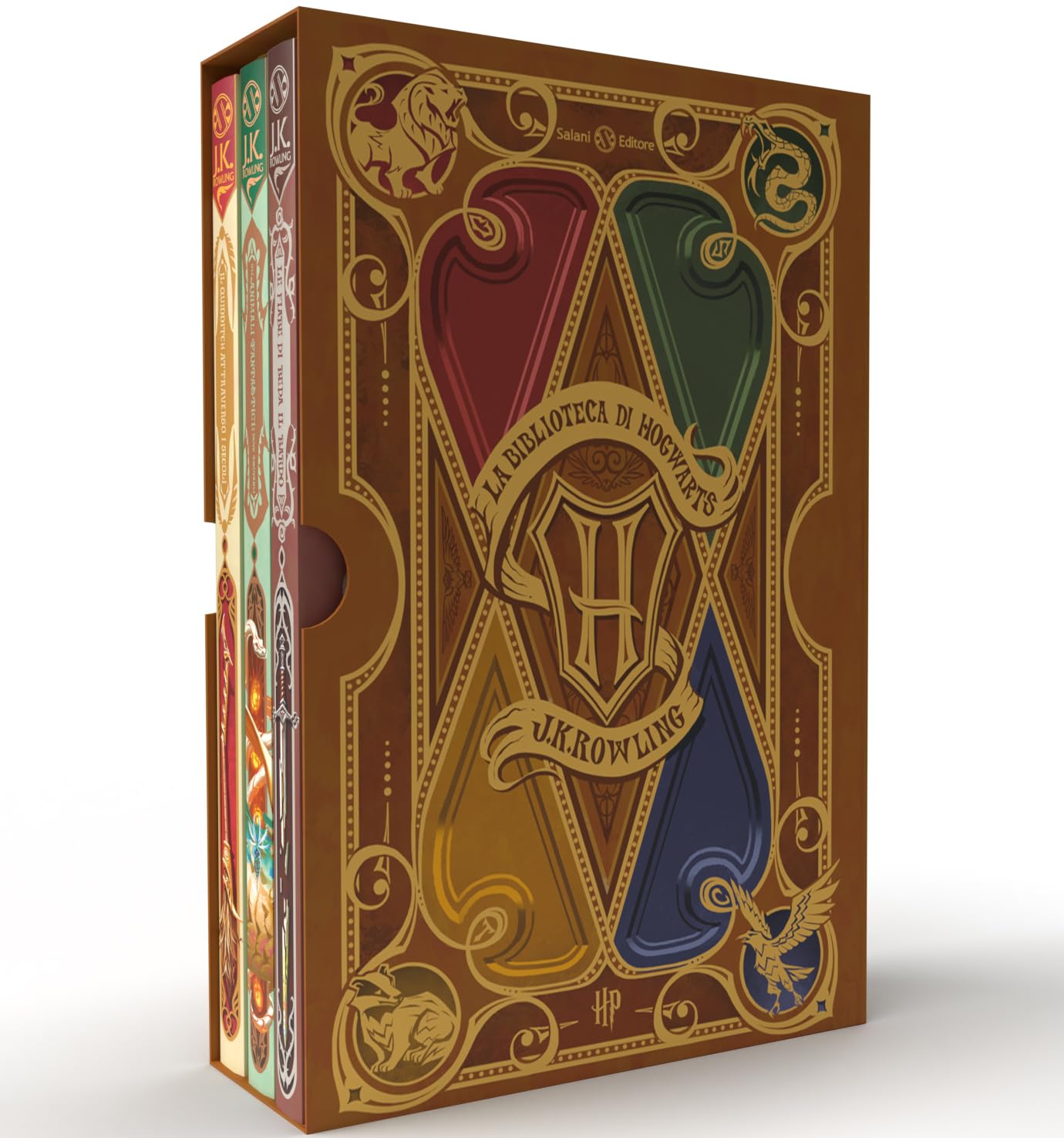 La biblioteca di Hogwarts: Le fiabe di Beda il Bardo-Gli animali fantastici: dove trovarli-Il Quidditch attraverso i secoli. Kennilworthy Whisp