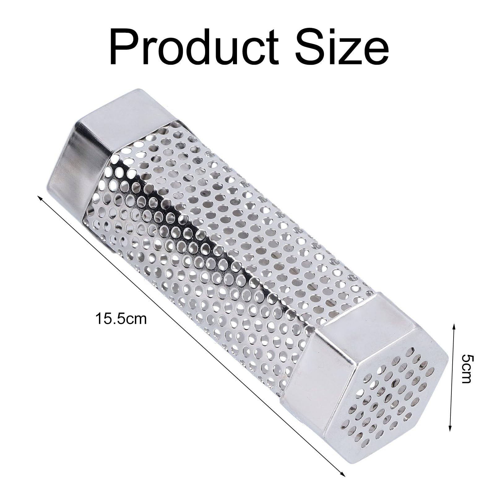 Tubo e Affumicatore per Barbecue e Affumicatore, BBQ in Pellet, Griglia Tubo, Acciaio Inox per Barbecue a Gas, Elettrico e a Carbone