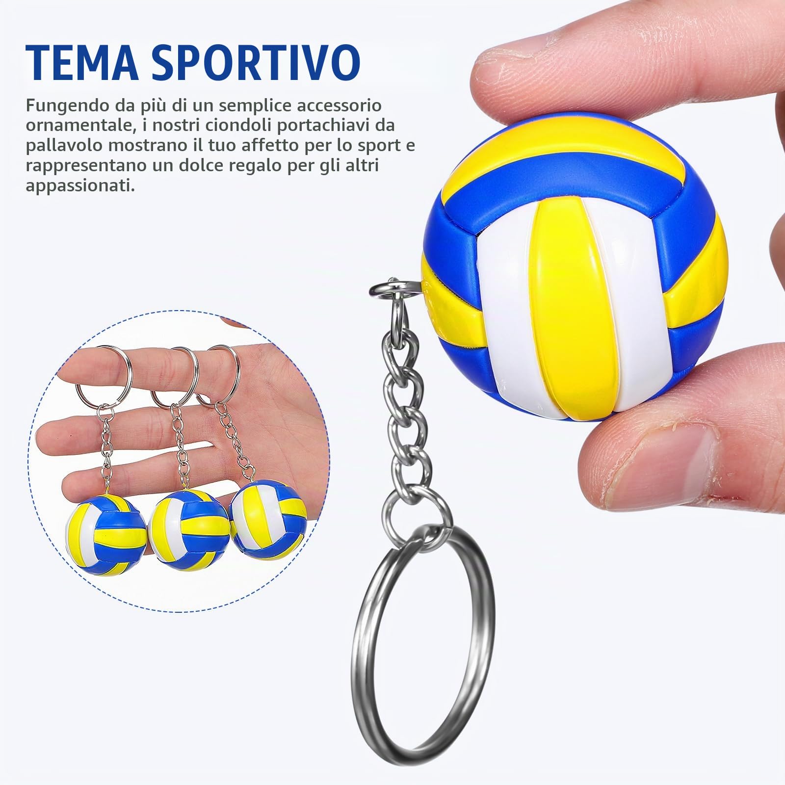 BESPORTBLE 15 Pcs Pallavolo Portachiavi Chiavi Della Macchina Portachiavi Madre Pallavolo Appeso Portachiavi Catene Chiave Per Le Chiavi Della Macchina Girly Car Decor Mini Accessori Per