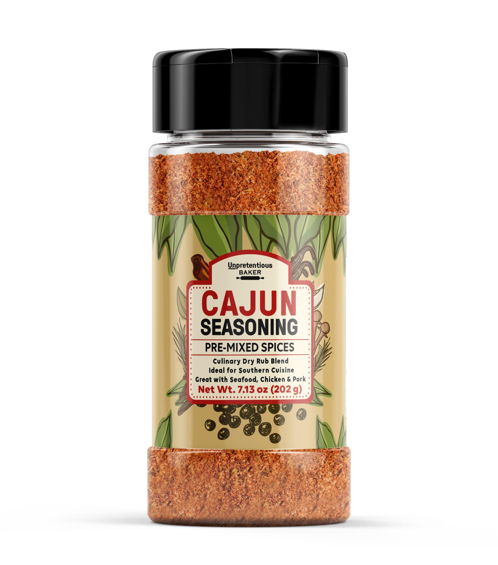 UnpretentiousCajun Seasoning (1 Cup) Culinary Blend, Southern Classic Cuisine, Rich Flavor