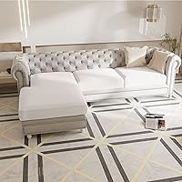 Vista 43 de EFELIM Funda de cojín seccional de 4 piezas para sofá en forma de L, funda elástica para sofá de 1, 2, 3 asientos, funda antideslizante para sofá