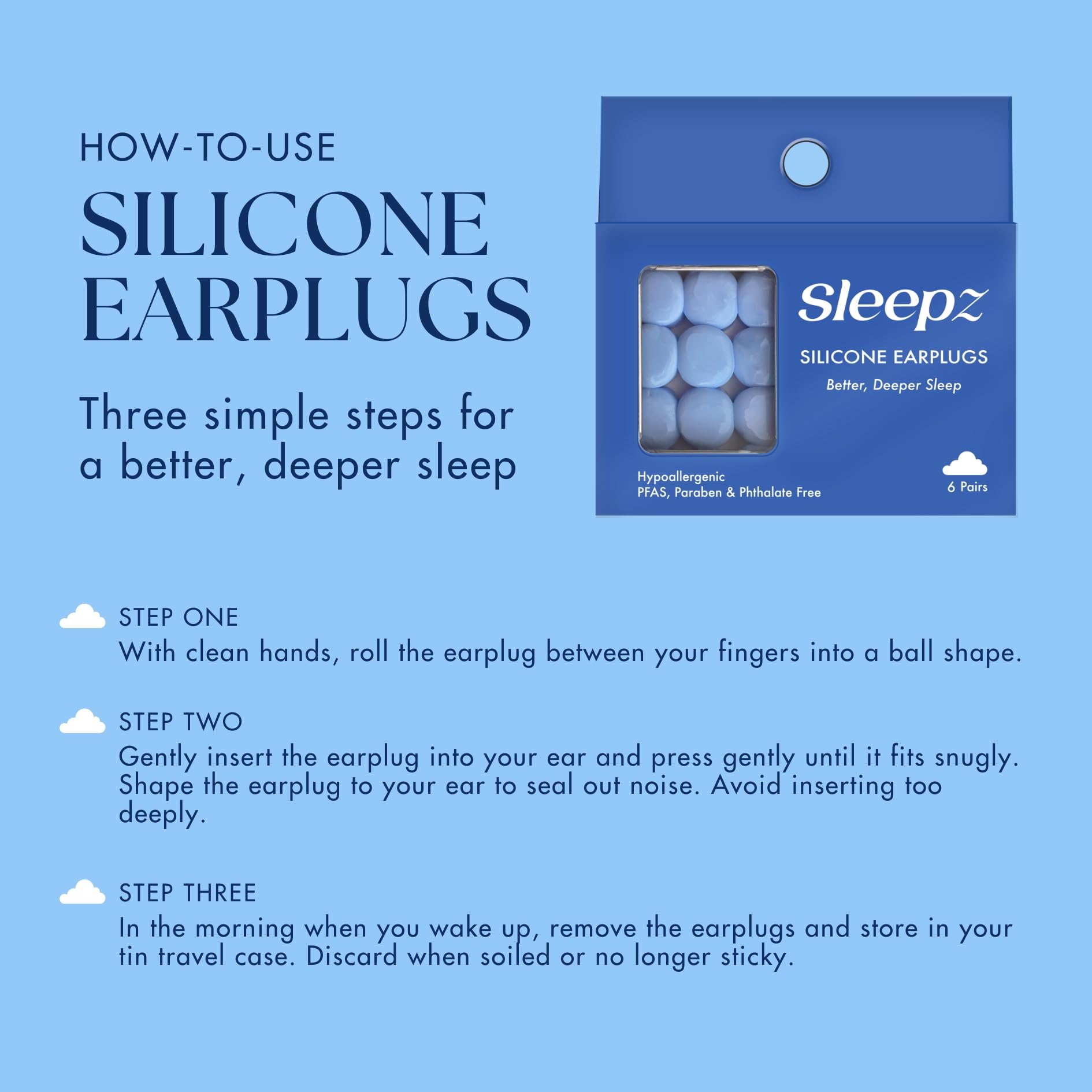 Sleepz Tappi per orecchie in silicone