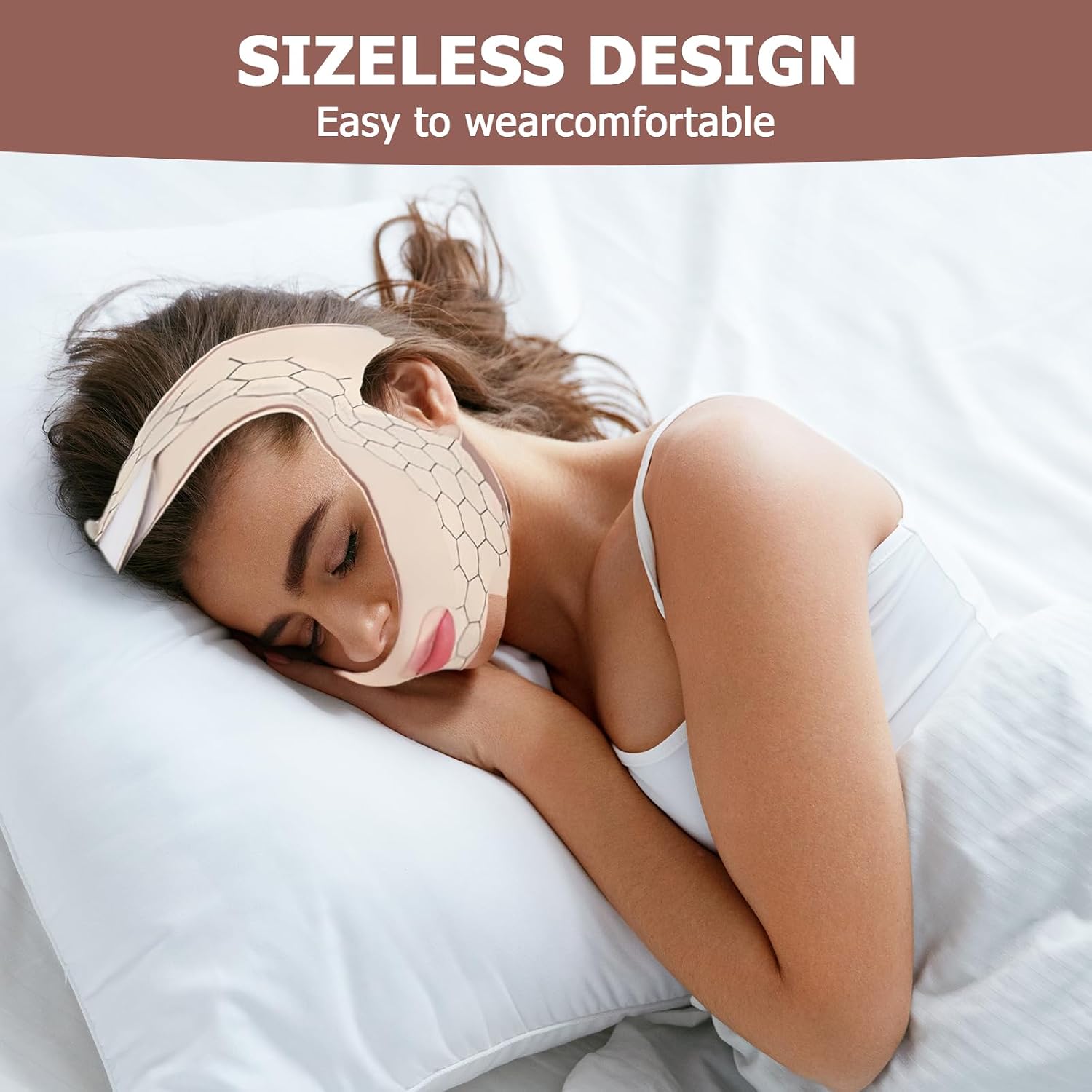 Reusable V Line Lifting Mask, Chin Jaw Exerciser Strap,V-Line Lifting Chinstrap for Sleeping, Face Lift, Prevent Sagging for Women and Men