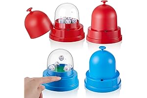 4 Pcs Popping Game with Dice - Clear Mechanical Dice Spinner