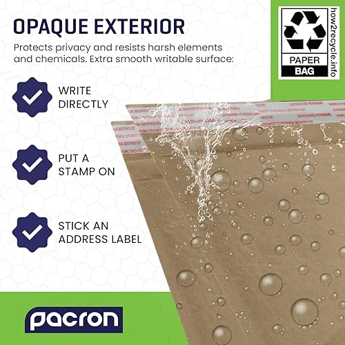 Miniatura 6 de Sobres de papel de panal #5  10.5 x 16  100Ct, sobres reciclables en la acera, sobres acolchados de panal de abeja, sobres de papel grueso Hexcoat,