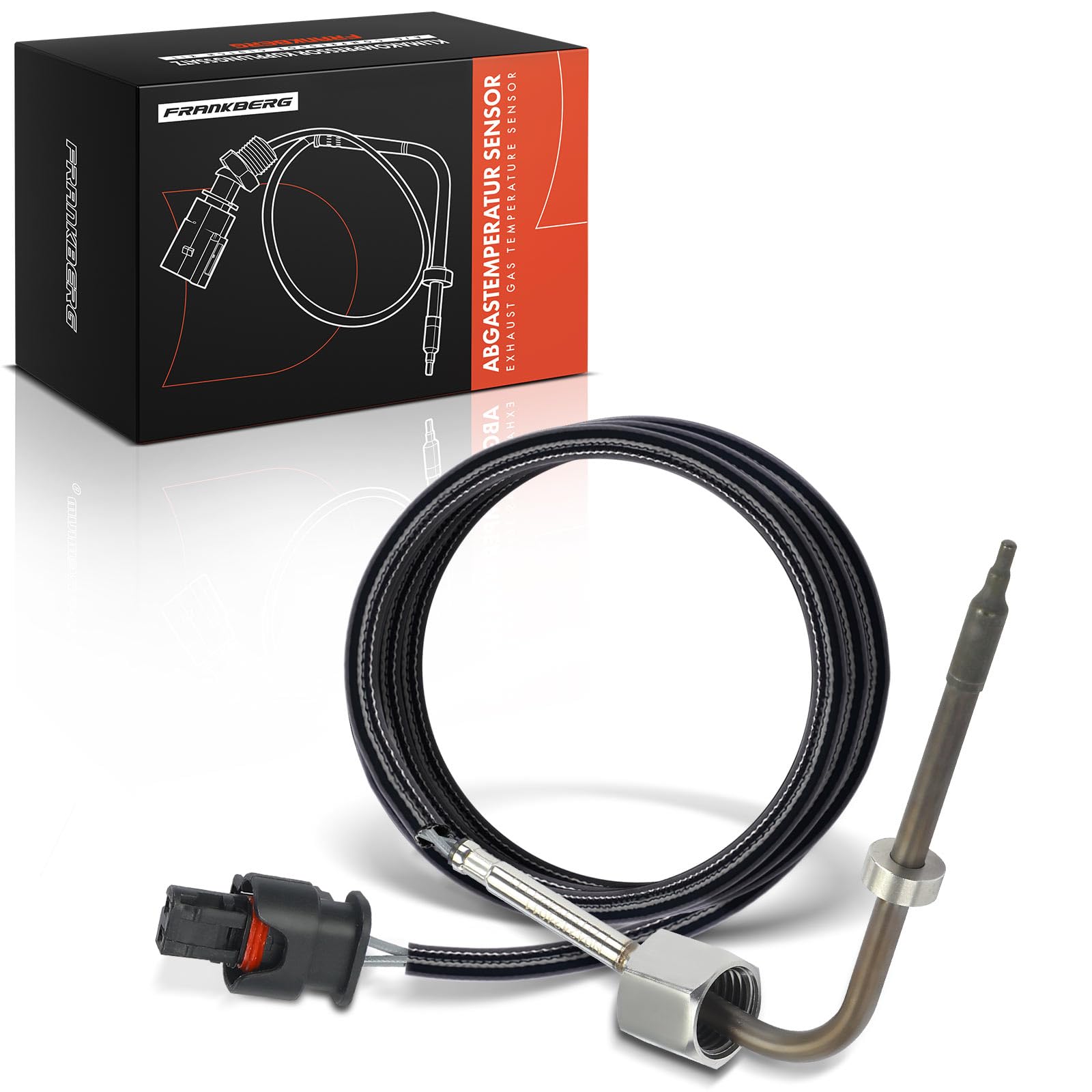 Frankberg Sensor de temperatura de los gases de escape antes del filtro de partículas de hollín 2 Polos Compatible con Clase E W211 E280 E320 2005-2008 Clase S V221 W221 S320 S350 2005-2013 0081533028