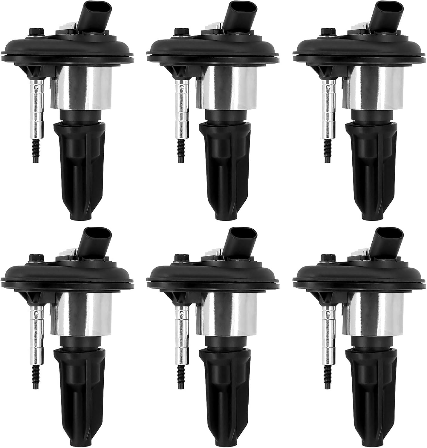 UF303 Ignition Coil Pack Compatible with 2002 2003 2004 2005 Buick Rainier Chevy Trailblazer Isuzu Ascender GMC Envoy Oldsmobile Bravada Saab 9-7x L6 4.2L, Replace UF-303 C1395 Set of 6