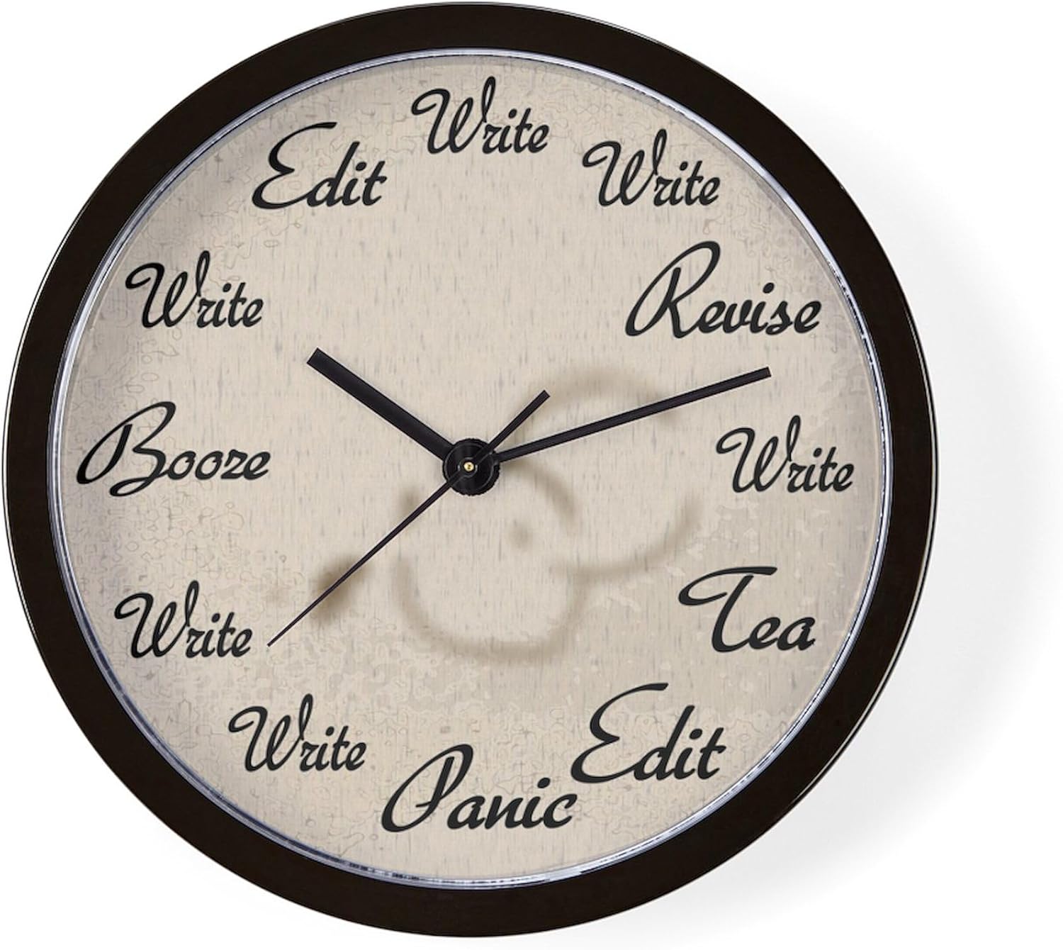 CafePress Writer's Clock 10" Wall Clock for Livingroom, Kitchen, or Office