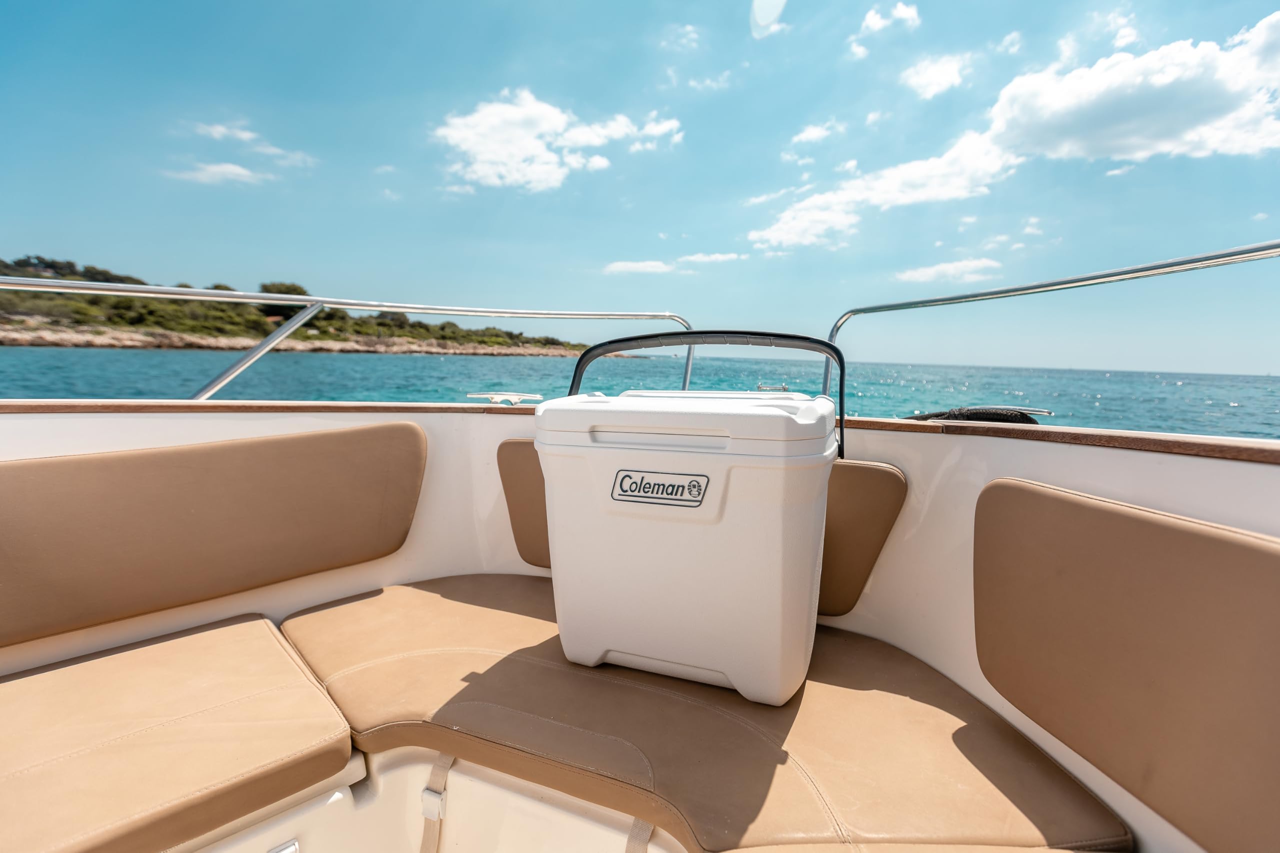 Coleman Nevera Marine Xtreme 28QT | 26 L Caja de Hielo pequeña de Alto Rendimiento | Aislamiento Completo de Espuma de PU | se Mantiene Fresco Durante 3 días | Caja termica portátil con protección UV
