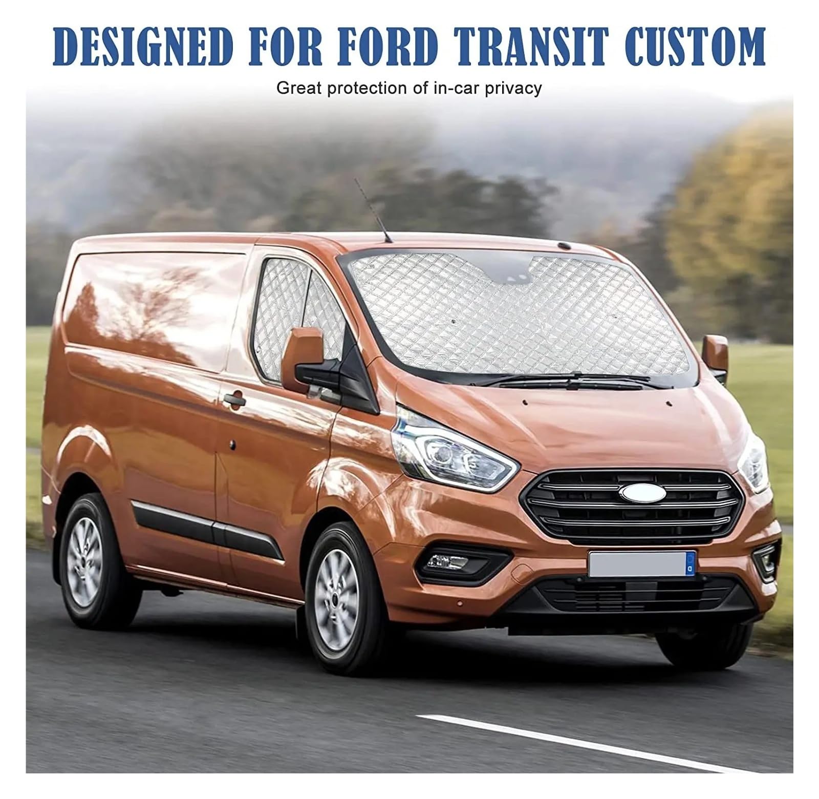 Wewnętrzne zasłony termiczne na okno zestaw do tranzytu Custom MK8 2012-2022 RV Sunshade Foldable Windscreen Cover 100% zaciemnienie