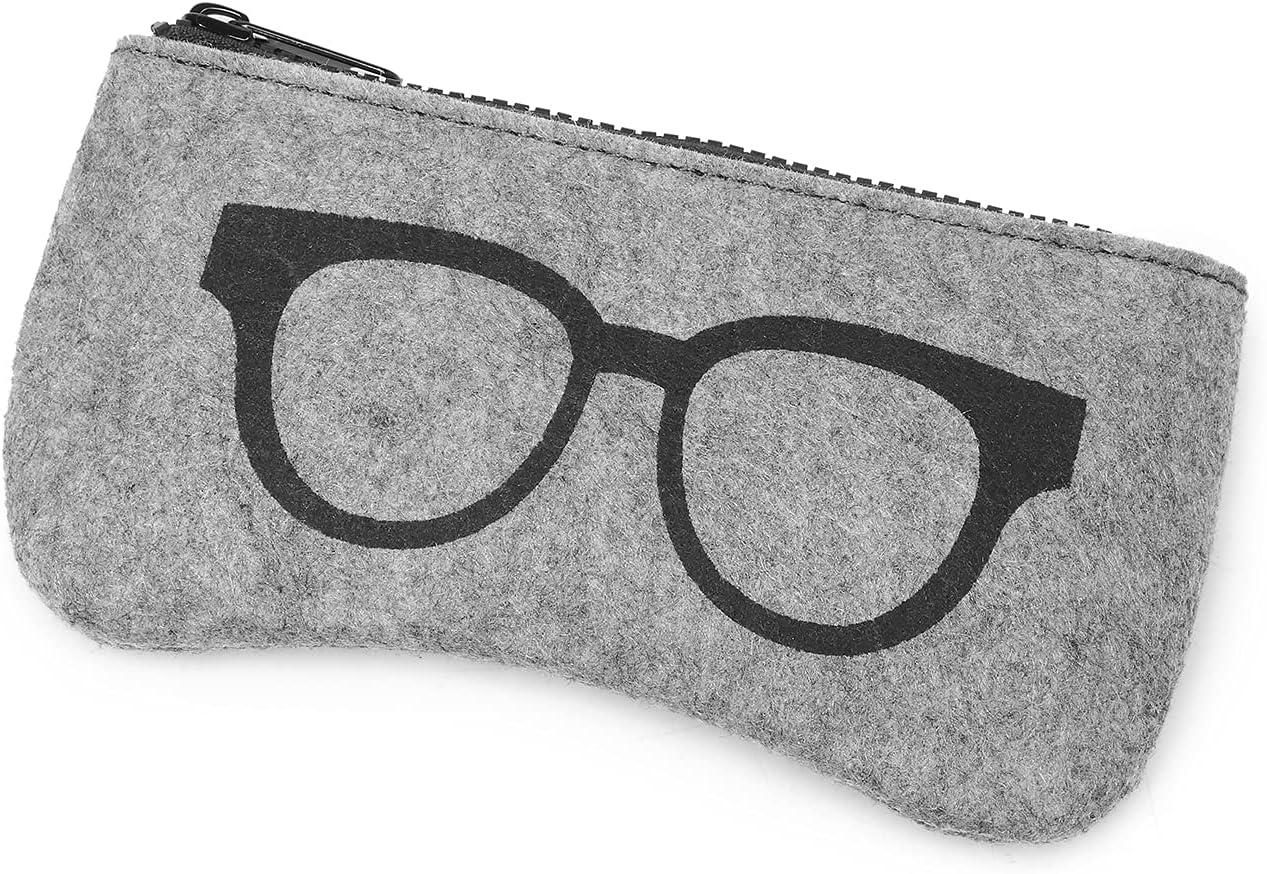 Soft Glasses Case Portable Eyeglasses Pouch Anti-Scratch Sunglasses Bag with Cleaning Cloth