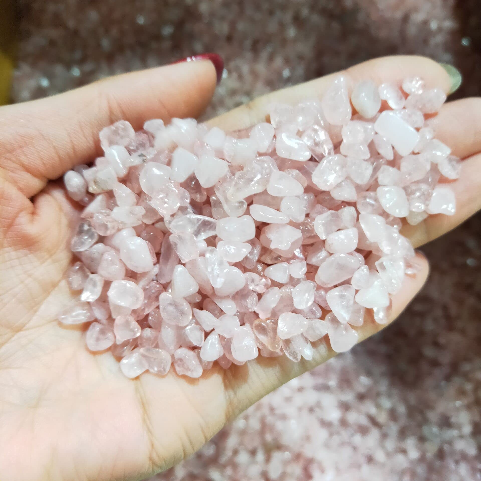 Espécimen Curado Cristal Natural Polvo Cristal Grava Acuario Maceta Decoración Cristal de Cuarzo Natural como Regalo Inicio Colecciones (Size : 200g)