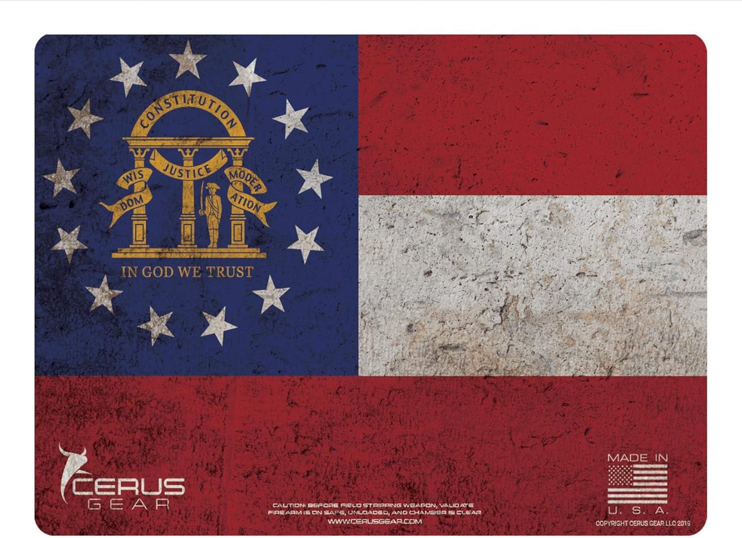 EDOG Range Warrior 27 Pc Gun Cleaning Kit - Georgia State Flag Handgun Honor & Pride Pistol Mat & Range Warrior .22 .38 .357 9MM .45 Gun Cleaning Kit & Tac Book Cleaning Essentials Kit