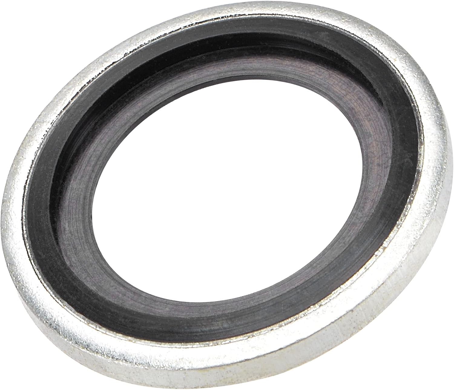 MECCANIXITY Bonded Sealing Washers M18 24.6x15x3mm Carbon Steel Nitrile Rubber Gasket, Pack of 50