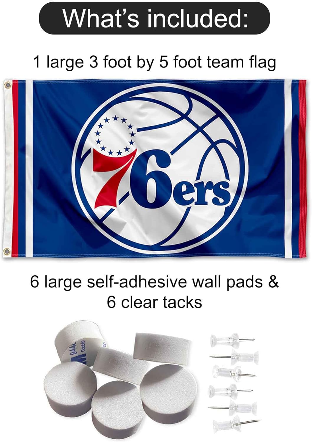 Philadelphia 76ers Banner and Tapestry Wall Tack Pads - Image 2